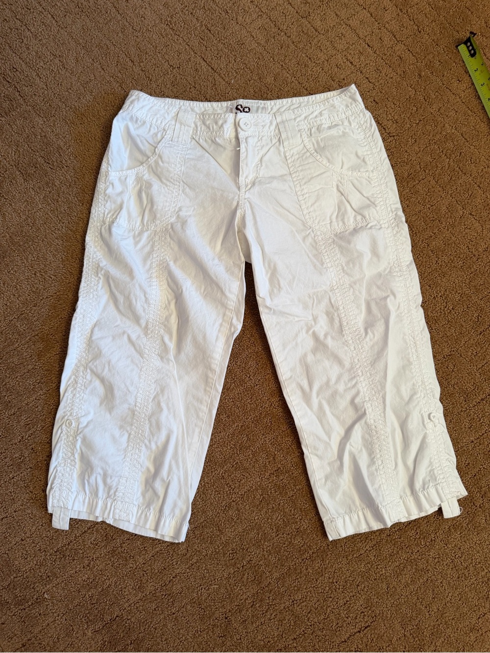 SO White Cargo Low Rise Utility Pants Women’s Size 1